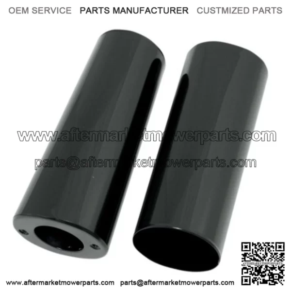 2 2 Over Black Fork Tube Slider Covers Cowbells Harley Touring Softail 80-17 (For: Harley-Davidson)