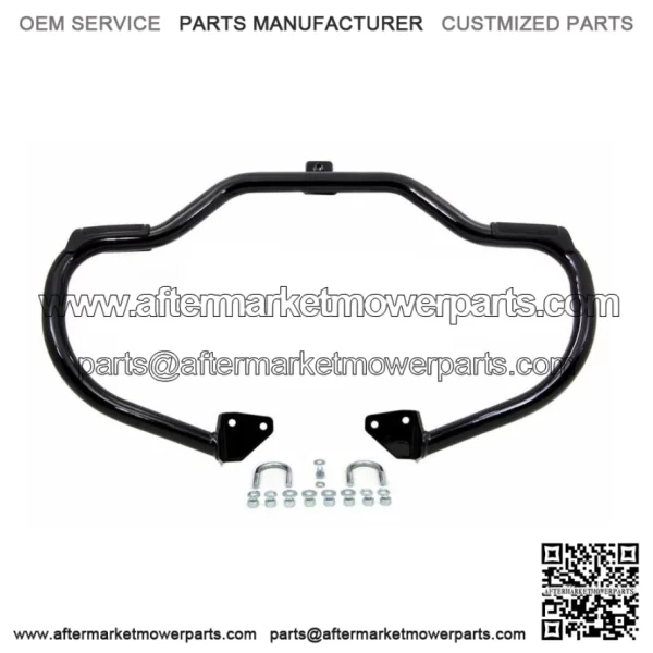 Black Highway Bar Mustache Bar Crash Engine Guard w/ Pegs 2006-2017 Harley Dyna (For: Harley-Davidson)