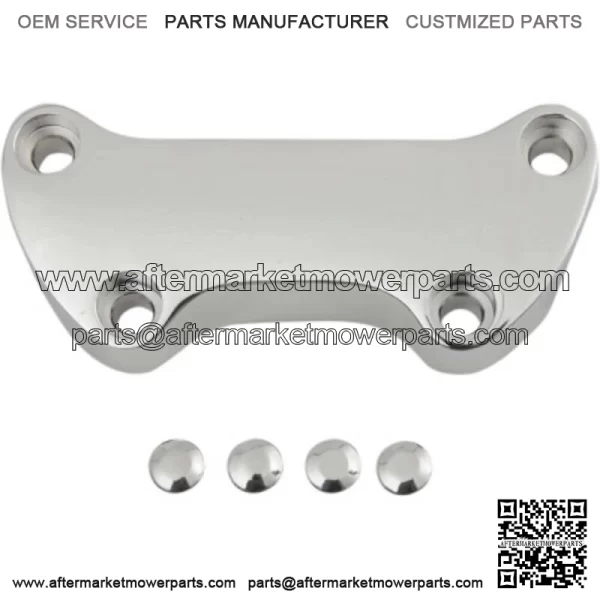 Chrome Smooth 1" Handlebar Riser Top Clamps Harley Softail Dyna (For: Harley-Davidson)