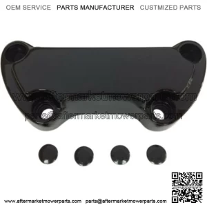 Black Scalloped Handlebar Riser Top Clamps Harley Softail Dyna (For: Harley-Davidson)