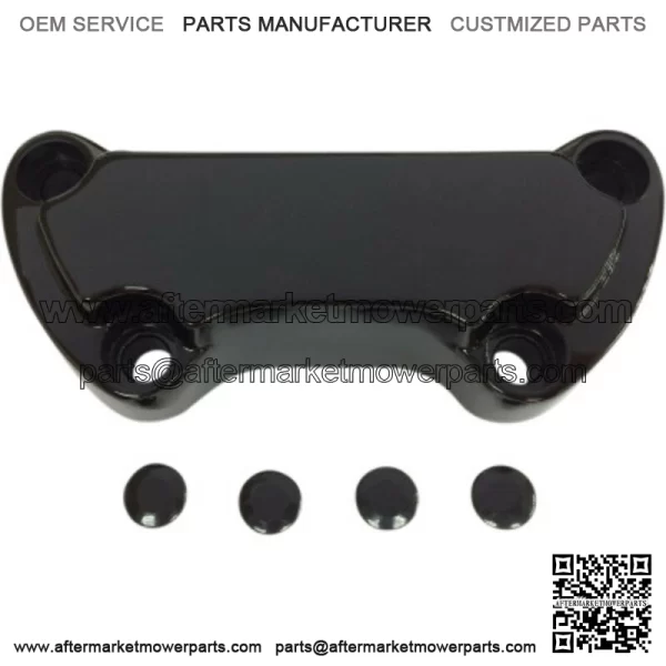 Black Scalloped Handlebar Riser Top Clamps Harley Softail Dyna (For: Harley-Davidson)