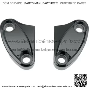 Black Handlebar Riser 2 Piece Top Clamps Harley Softail Dyna XL (For: Harley-Davidson)