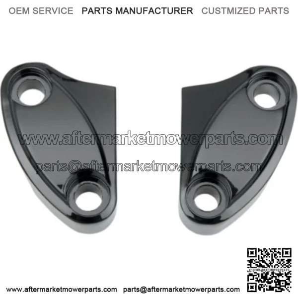 Black Handlebar Riser 2 Piece Top Clamps Harley Softail Dyna XL (For: Harley-Davidson)