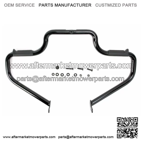 Black Lindby Multibar Engine Guard Highway Bar w/ Pegs Crash Bar Harley Softail (For: Harley-Davidson)