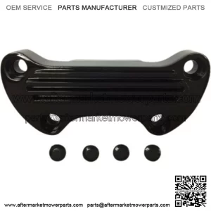 Black Finned 1" Handlebar Riser Top Clamps Harley Softail Dyna (For: Harley-Davidson)