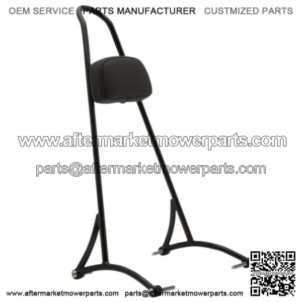 Black Tall 20" Tall Sissy Bar Backrest Pad One-Piece Harley Dyna 2006-2017 (For: Harley-Davidson)