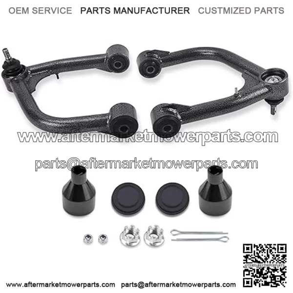 Black Front Upper Control Arms for 2007-2022 Tundra Sequoia, 2 PCS 2-4" Lift Black White Grain Tubular Front Suspension Control Arm Compatible with Tundra, Sequoia - Image 2