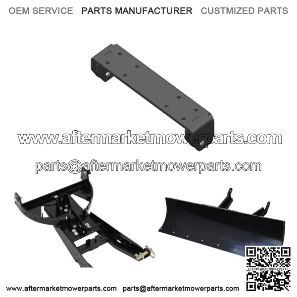 Black 72" Straight Blade Plow Kit For Can-Am Maverick X3 4x4 Turbo DPS 2017-2021