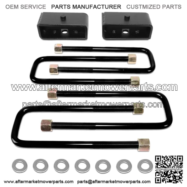 Fit 99-21 Toyota Tundra 2WD/4WD 2" Rear Blocks Level Lift Kit Spacer+U-Bolts